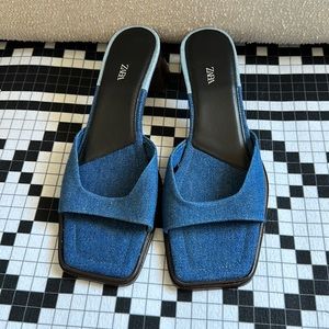 Brand new Zara denim sandals size 39